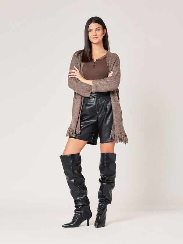 Cardigan con frange