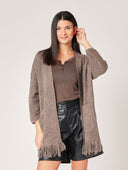 Cardigan con frange