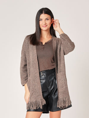 Cardigan con frange