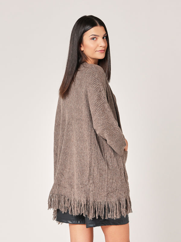 Cardigan con frange