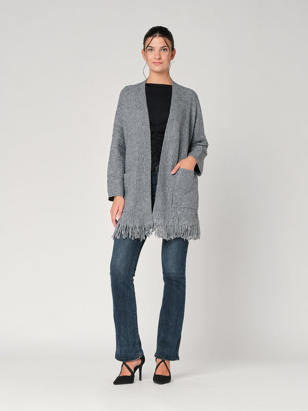 Cardigan con frange