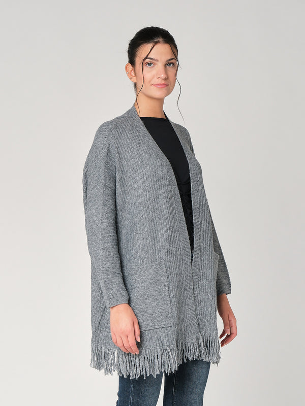Cardigan con frange
