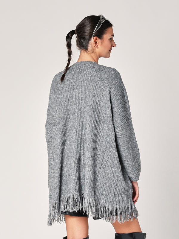 Cardigan con frange