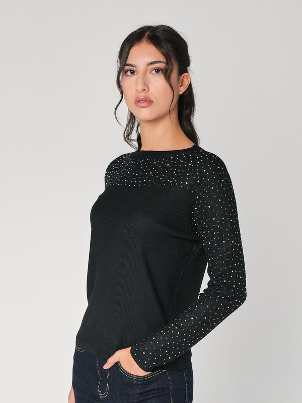 Maglia con strass