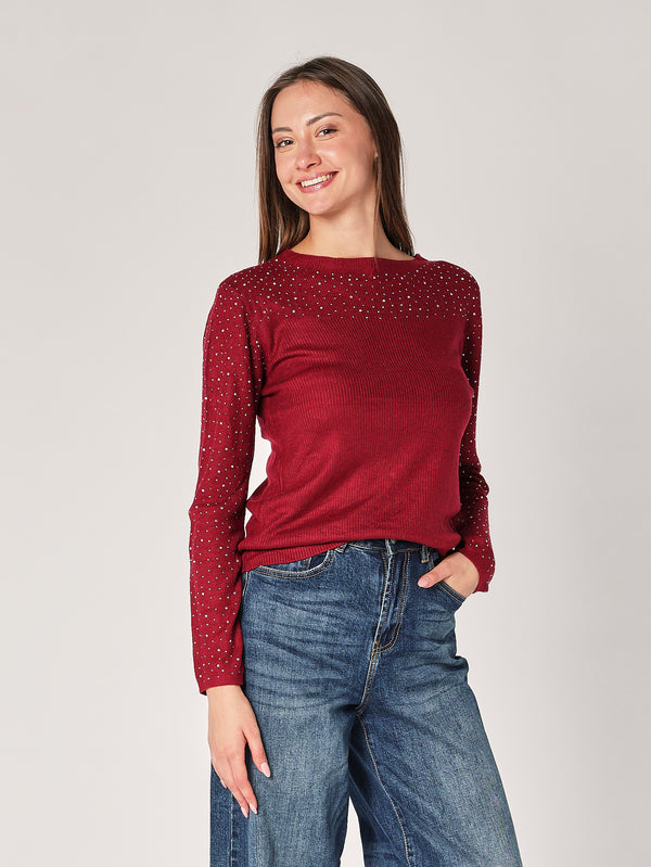 Maglia con strass