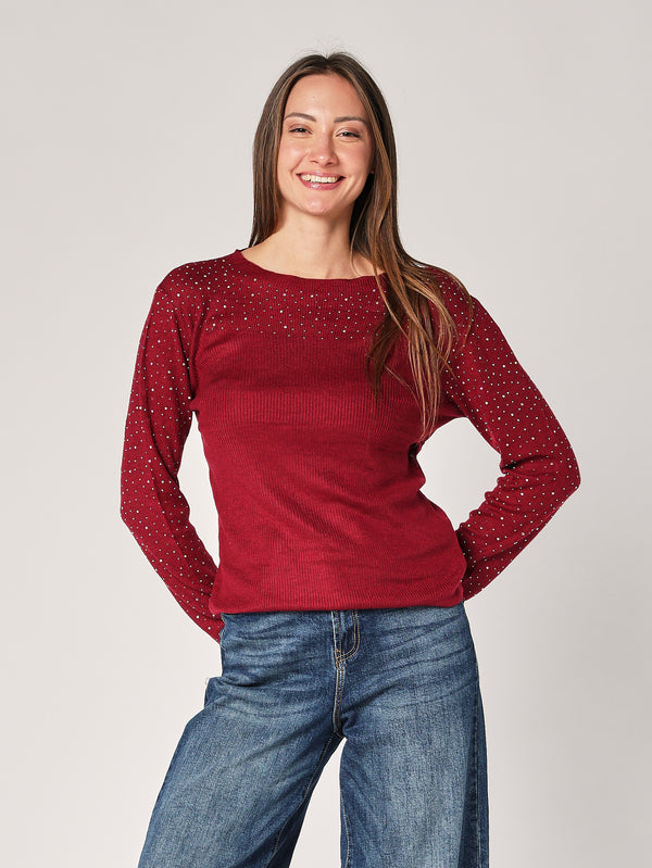 Maglia con strass
