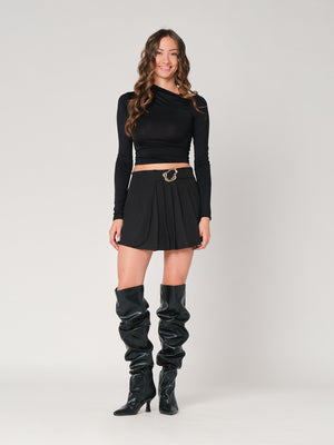 Shorts con plisse davanti