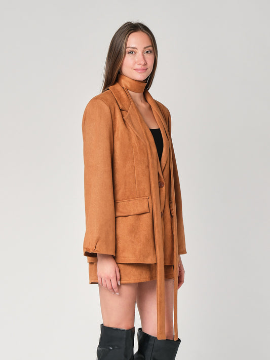 Giacca daino due bottoni