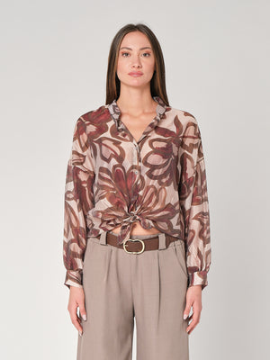 Camicia fantasia collo coreana