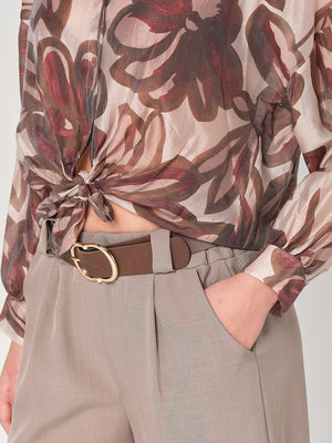 Camicia fantasia collo coreana