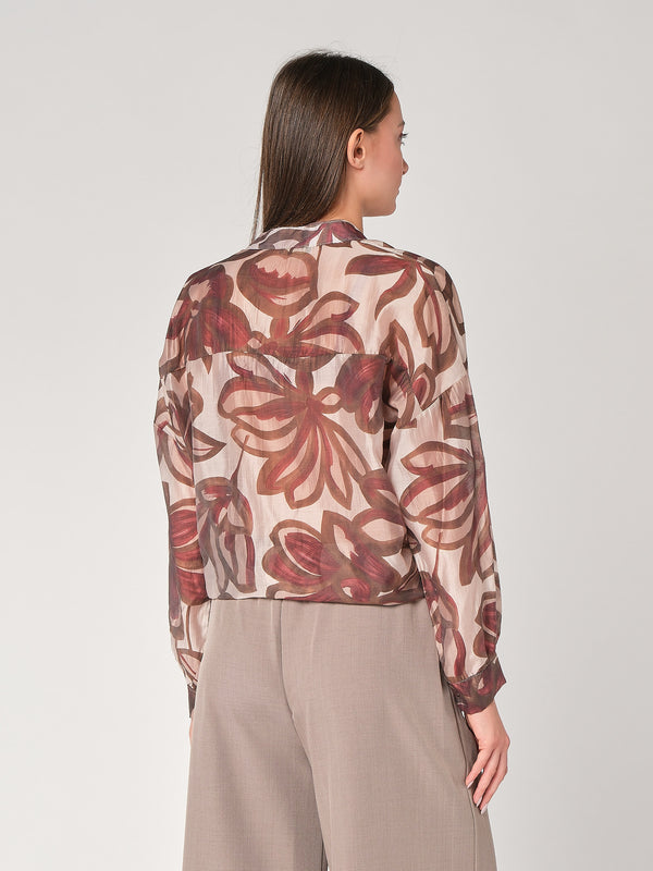 Camicia fantasia collo coreana
