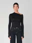 Top collo arricciato