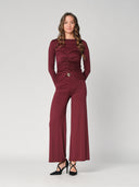 Pantalone a zampa con gioiello