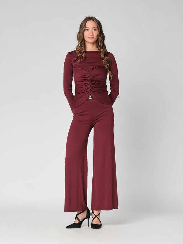 Pantalone a zampa con gioiello
