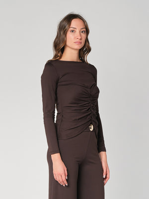 Maglia arricciata davanti