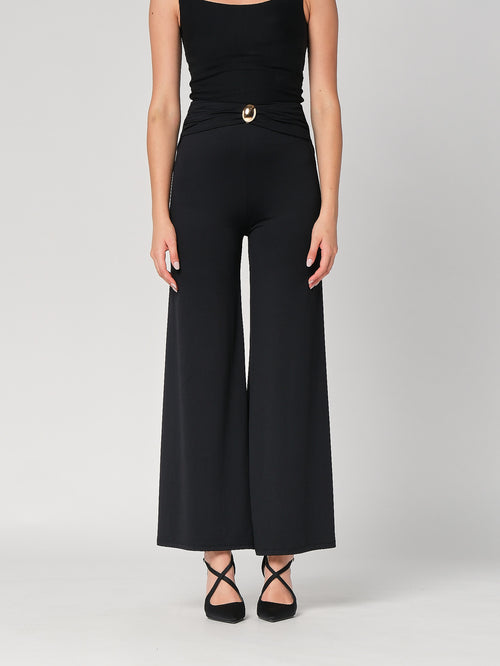 Pantalone a zampa con gioiello