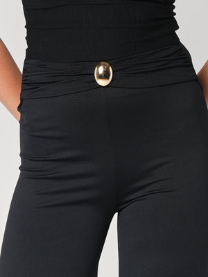 Pantalone a zampa con gioiello