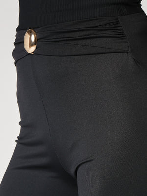 Pantalone a zampa con gioiello