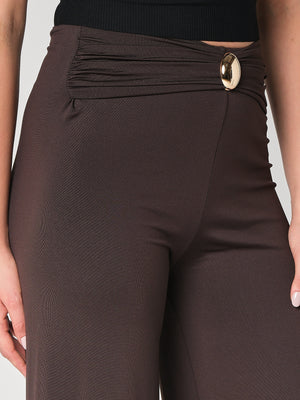 Pantalone a zampa con gioiello