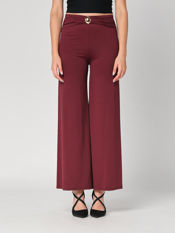 Pantalone a zampa con gioiello