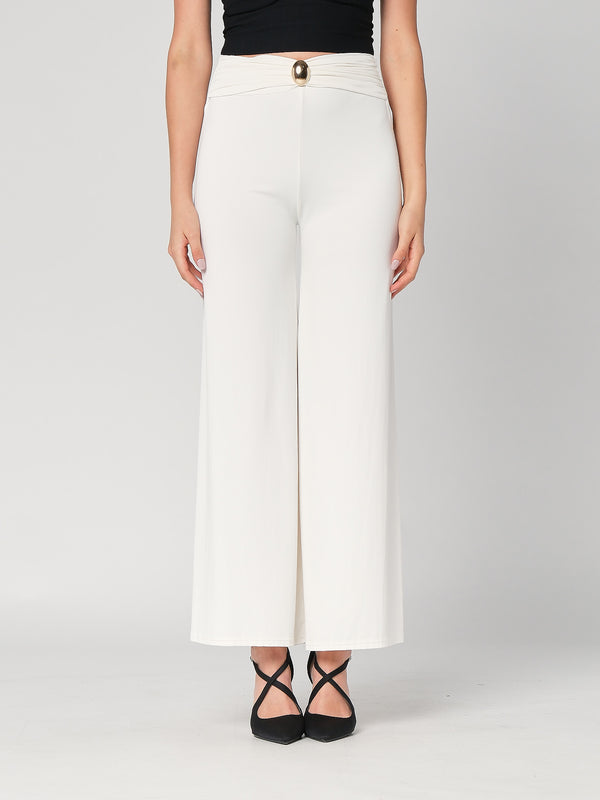 Pantalone a zampa con gioiello