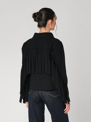 Cappotto con frange