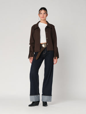 Cappotto con frange