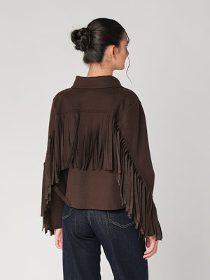 Cappotto con frange