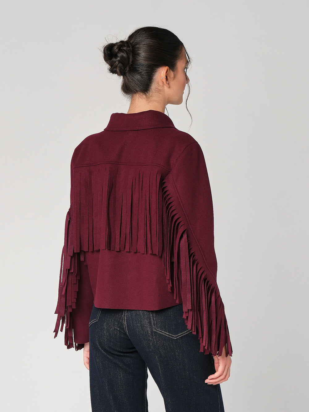 Cappotto con frange