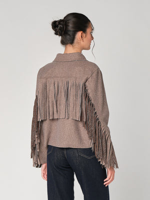 Cappotto con frange