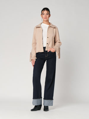 Cappotto con frange