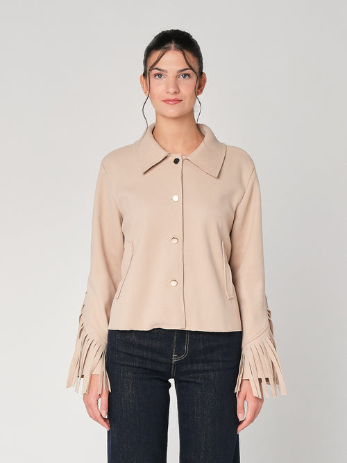 Cappotto con frange