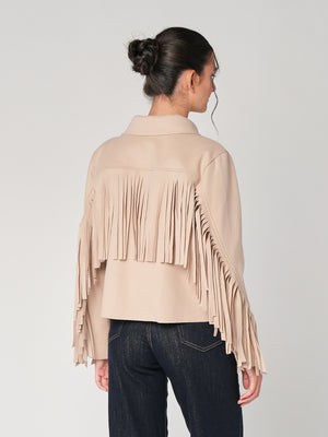 Cappotto con frange