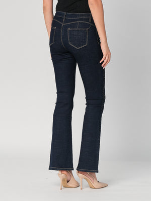 Schlagjeans mit Strasssteinen