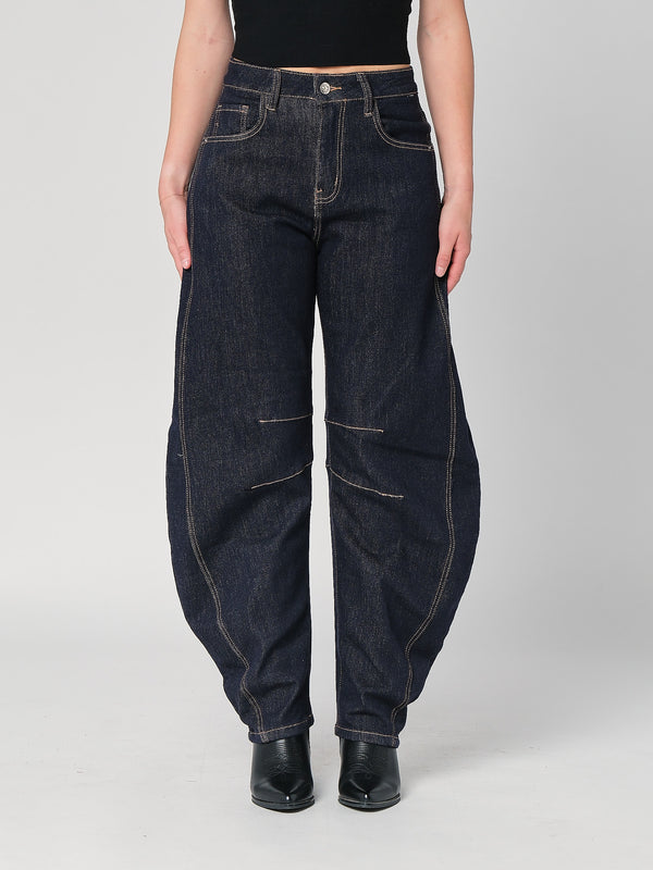 Jeans gamba larga