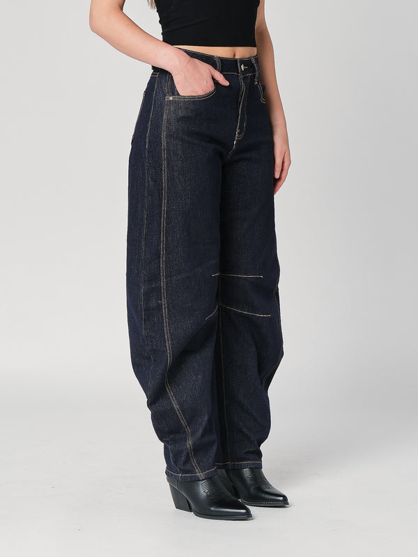 Jeans gamba larga