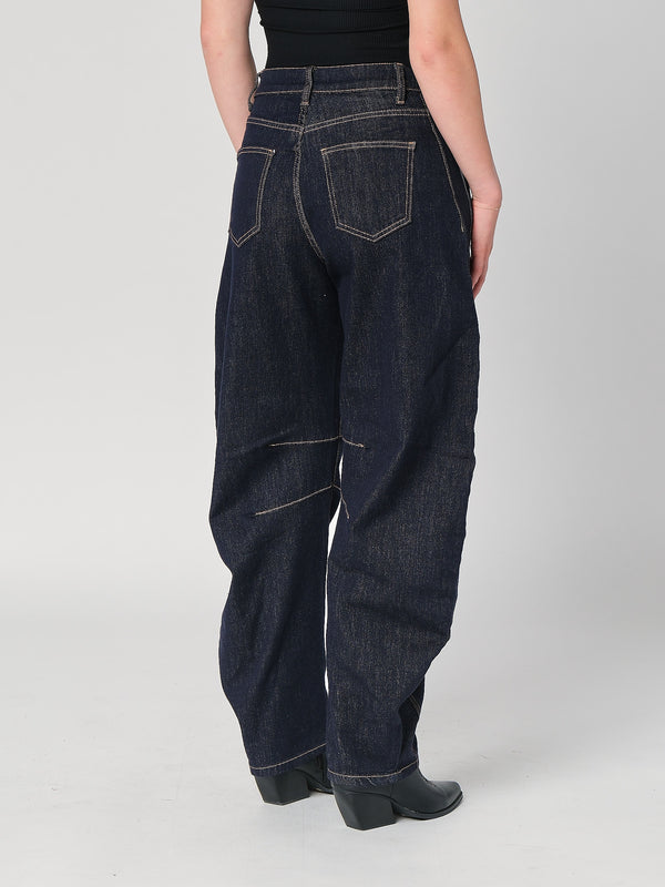 Jeans gamba larga