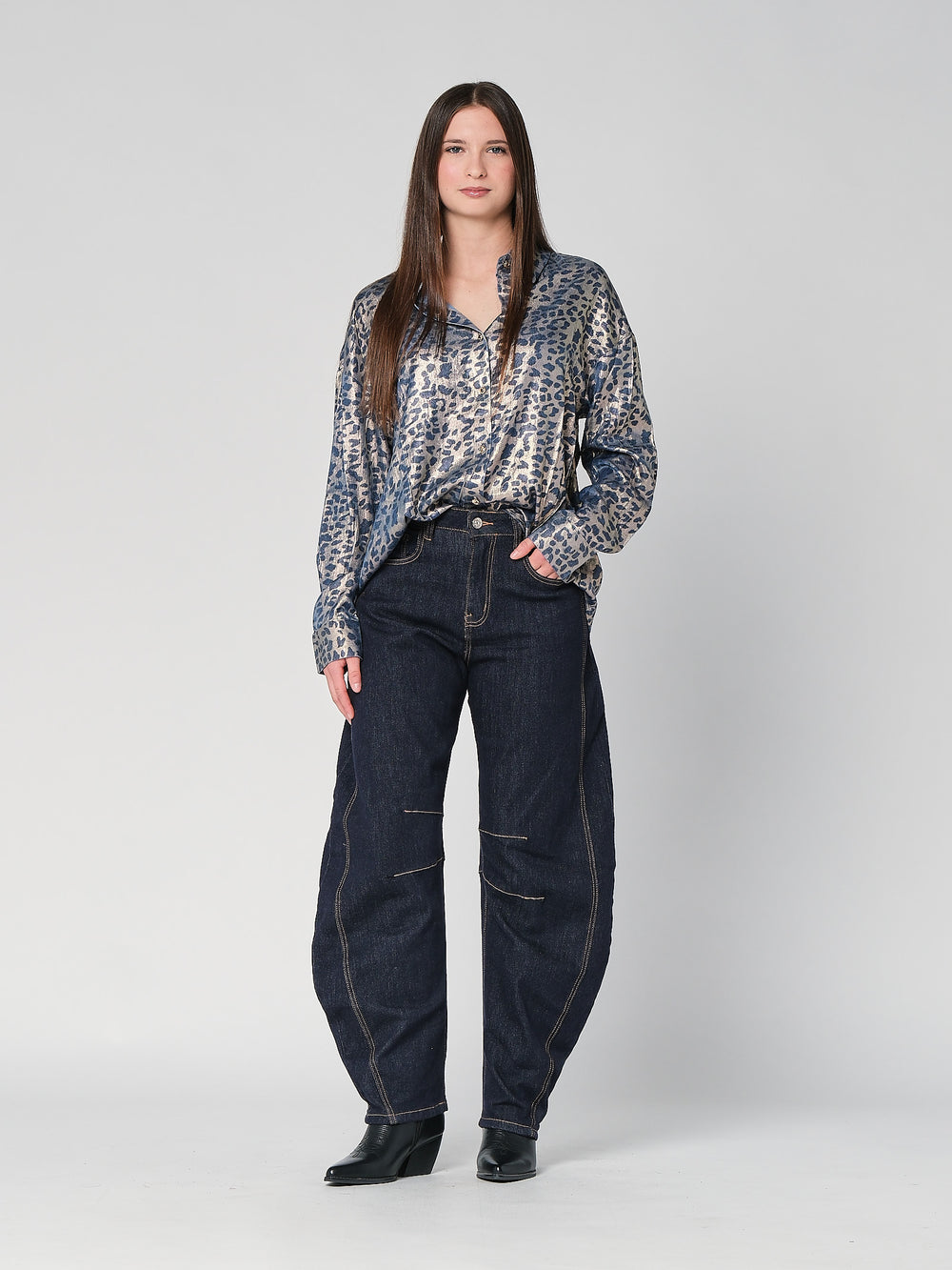 Jeans gamba larga