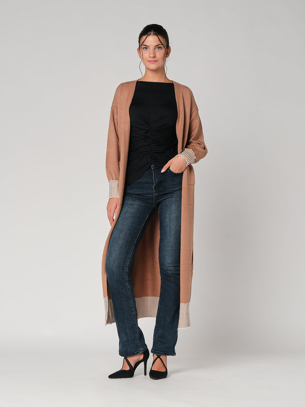 Cardigan lungo con tasche