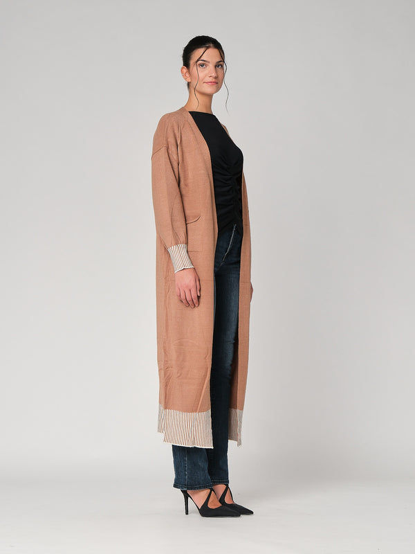 Cardigan lungo con tasche