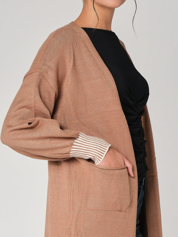 Cardigan lungo con tasche