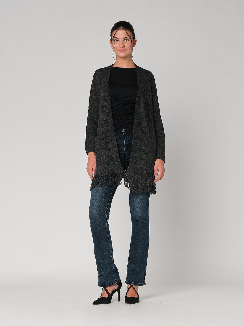 Cardigan con frange