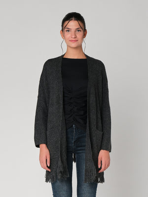 Cardigan con frange
