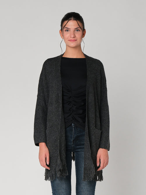 Cardigan con frange