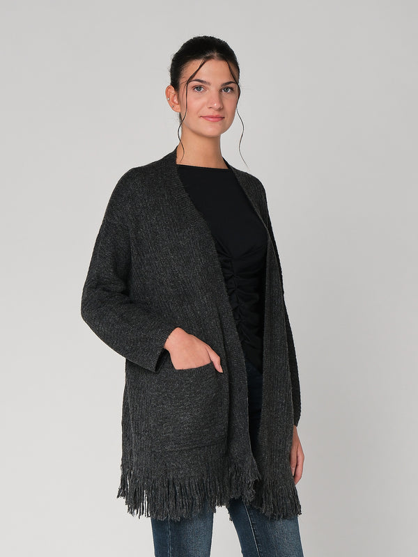 Cardigan con frange