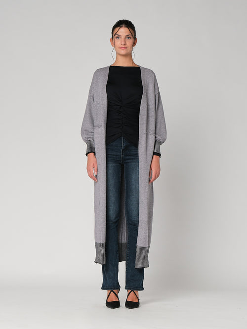Cardigan lungo con tasche
