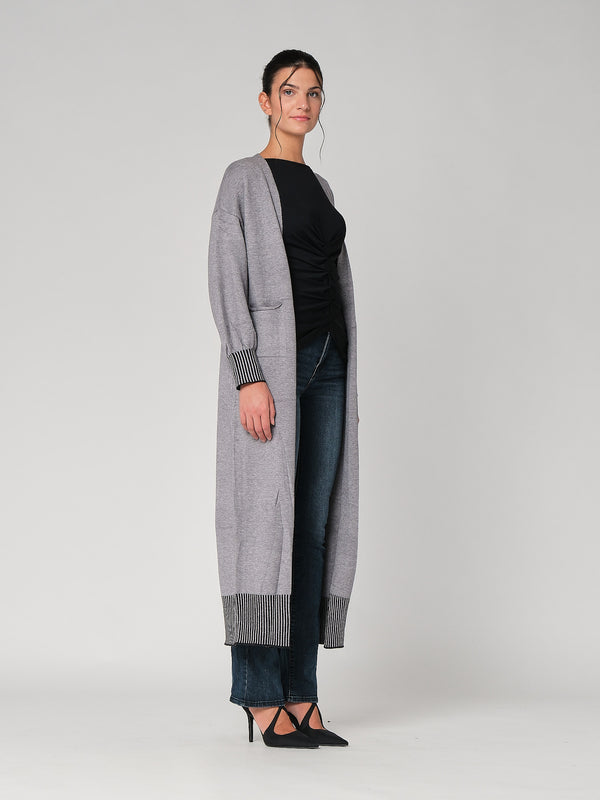 Cardigan lungo con tasche