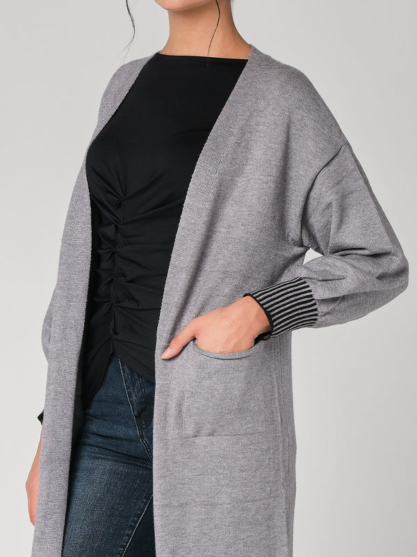 Cardigan lungo con tasche