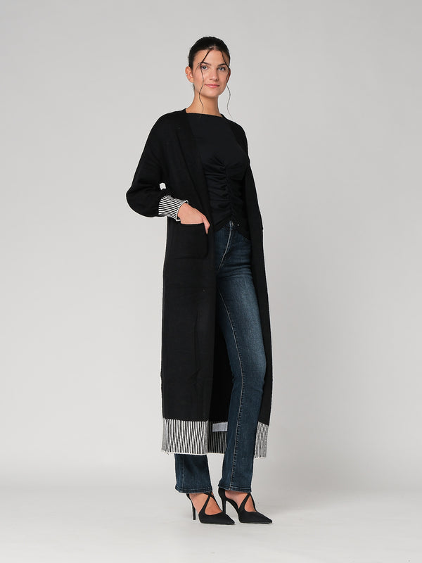 Cardigan lungo con tasche
