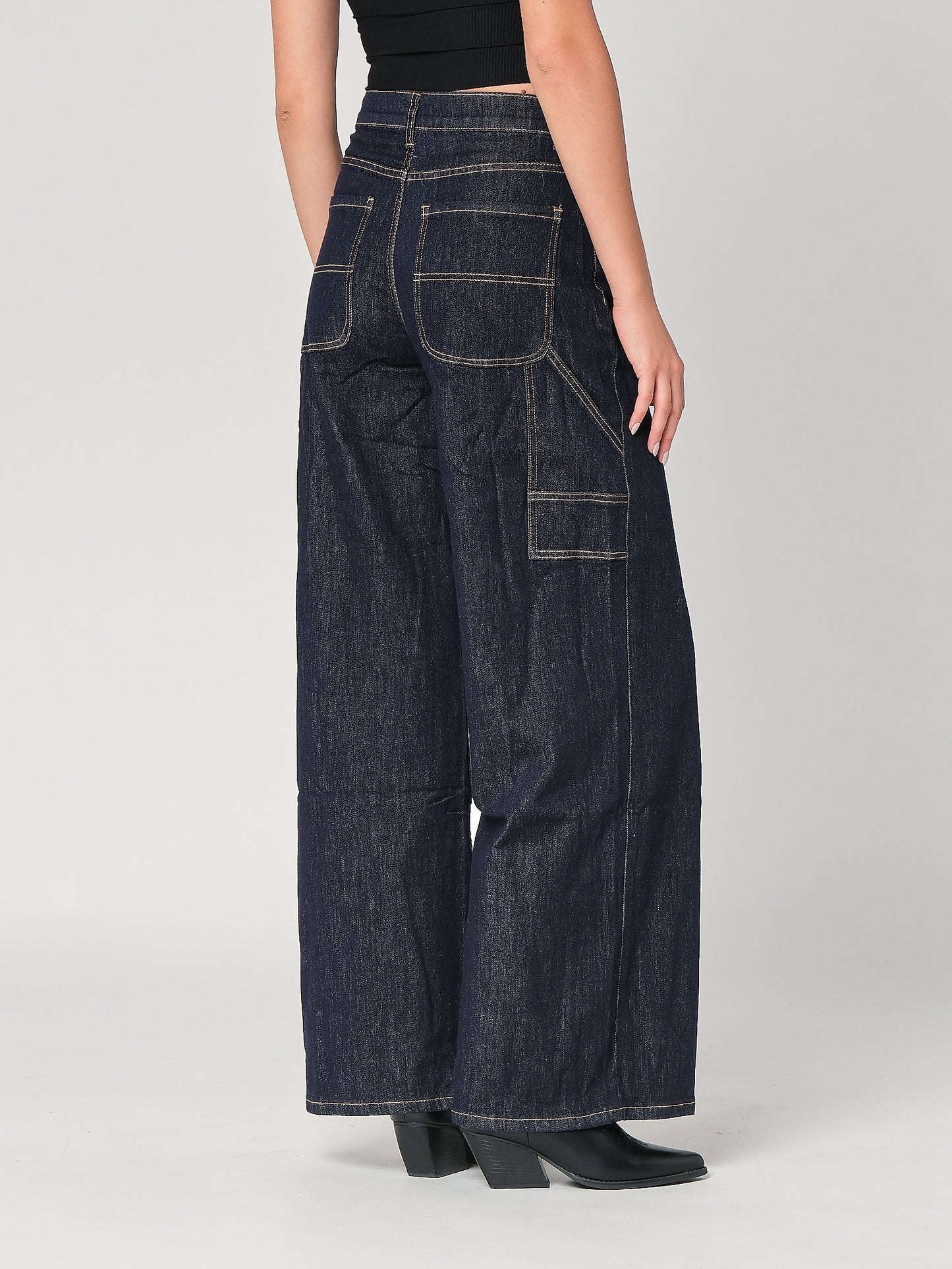 Jeans palazzo tasca laterale